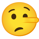 Yalan söyleyen yüz - Noto Color Emoji