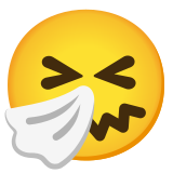 Hapşıran yüz - Noto Color Emoji