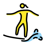 Sörf yapan kadın - OpenMoji