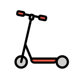 Ayakla sürülen skuter - OpenMoji