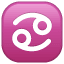 Yengeç burcu emoji U+264B Yengeç burcu emoji U+264B
