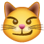 Atılgan gülümseyen kedi suratı U+1F63C Atılgan gülümseyen kedi suratı U+1F63C