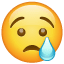 Tek damlayı ağlayan emoji U+1F622 Tek damlayı ağlayan emoji U+1F622