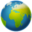Avrupa ve Afrika ile gezegen U+1F30D Avrupa ve Afrika ile gezegen U+1F30D
