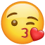Öpücük gönderen emoji U+1F618 Öpücük gönderen emoji U+1F618