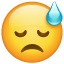 Soğuk terleyen emoji U+1F613 Soğuk terleyen emoji U+1F613