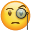 Monokl takan emoji U+1F9D0 Monokl takan emoji U+1F9D0