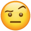 Bir kaş yükselten emoji U+1F928 Bir kaş yükselten emoji U+1F928