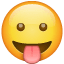 Dilini dışarı çıkaran emoji U+1F61B Dilini dışarı çıkaran emoji U+1F61B