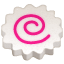 Japon balık köftesi emoji U+1F365 Japon balık köftesi emoji U+1F365