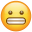 Yüzünü gözünü çarpıtan emoji U+1F62C Yüzünü gözünü çarpıtan emoji U+1F62C