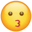 Öpen emoji U+1F617 Öpen emoji U+1F617