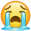 Çok ağlayan emoji U+1F62D Çok ağlayan emoji U+1F62D