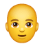 Kel kafası Emoji U+1F468 U+1F9B2