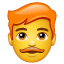 Kızıl saçlı erkek U+1F468 U+1F9B0 Kızıl saçlı erkek U+1F468 U+1F9B0