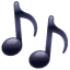 Müzik notlar sembolü U+1F3B6 Müzik notlar sembolü U+1F3B6