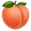 Şeftali emoji U+1F351 Şeftali emoji U+1F351