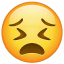 Acı çıdayan emoji U+1F623 Acı çıdayan emoji U+1F623