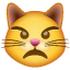 Asık suratlı kedi emoji U+1F63E Asık suratlı kedi emoji U+1F63E