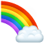 Gökkuşağı emoji U+1F308 Gökkuşağı emoji U+1F308