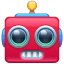 Robot kafası emoji U+1F916 Robot kafası emoji U+1F916