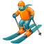 Kayakçı emoji U+26F7 Kayakçı emoji U+26F7