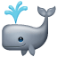 Üfleyen balina emoji U+1F433 Üfleyen balina emoji U+1F433