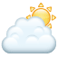 Bulut ile güneş emoji U+26C5 Bulut ile güneş emoji U+26C5