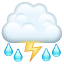 Fırtına Emoji U+26C8 Fırtına Emoji U+26C8