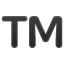 TM sembolü U+2122 TM sembolü U+2122
