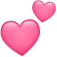 İki kalp emoji U+1F495 İki kalp emoji U+1F495