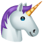 Tek boynuzlu at emoji U+1F984 Tek boynuzlu at emoji U+1F984