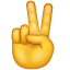 V parmaklar emoji U+270C V parmaklar emoji U+270C