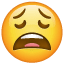 Cansız neşesiz emoji U+1F629 Cansız neşesiz emoji U+1F629