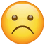 Kaşlarını çatan emoji U+2639 Kaşlarını çatan emoji U+2639