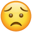 Endişeli emoji U+1F61F Endişeli emoji U+1F61F