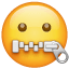 Fermuar ağızlı emoji U+1F910 Fermuar ağızlı emoji U+1F910